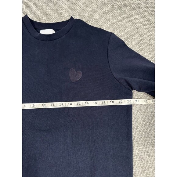 Inimigo Sweatshirt Mens Small Blue‎ Embroidered Heart Patch Crewneck Pullover - Picture 3 of 9